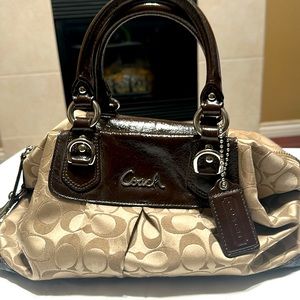Coach Ashley Signature Satin Satchel F15442